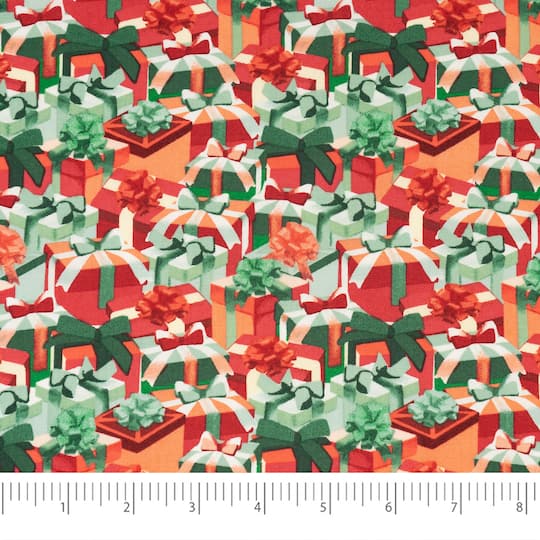 SINGER Christmas Poinsettia Cotton Fabric Fat Quarter Bundle